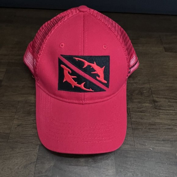 Unbranded Other - Hammerhead Shark Trucker Hat Red Adjustable